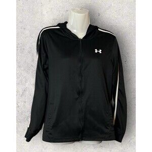 Under Armour Womens Med Full Zip Lightweight Fleece Lined Hooded Track Jacket